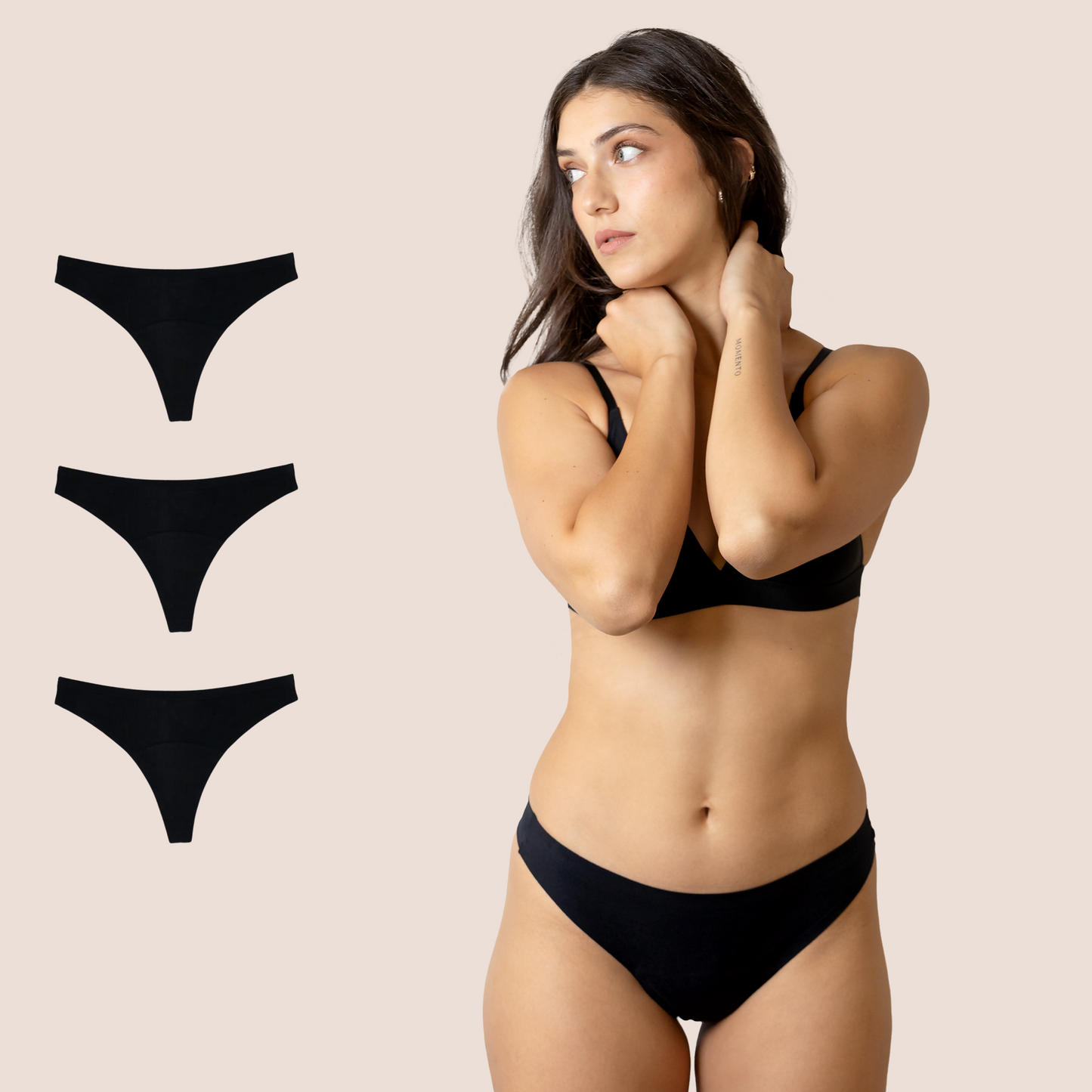 TANGA NEGRA LADO GENERAL PACK 3