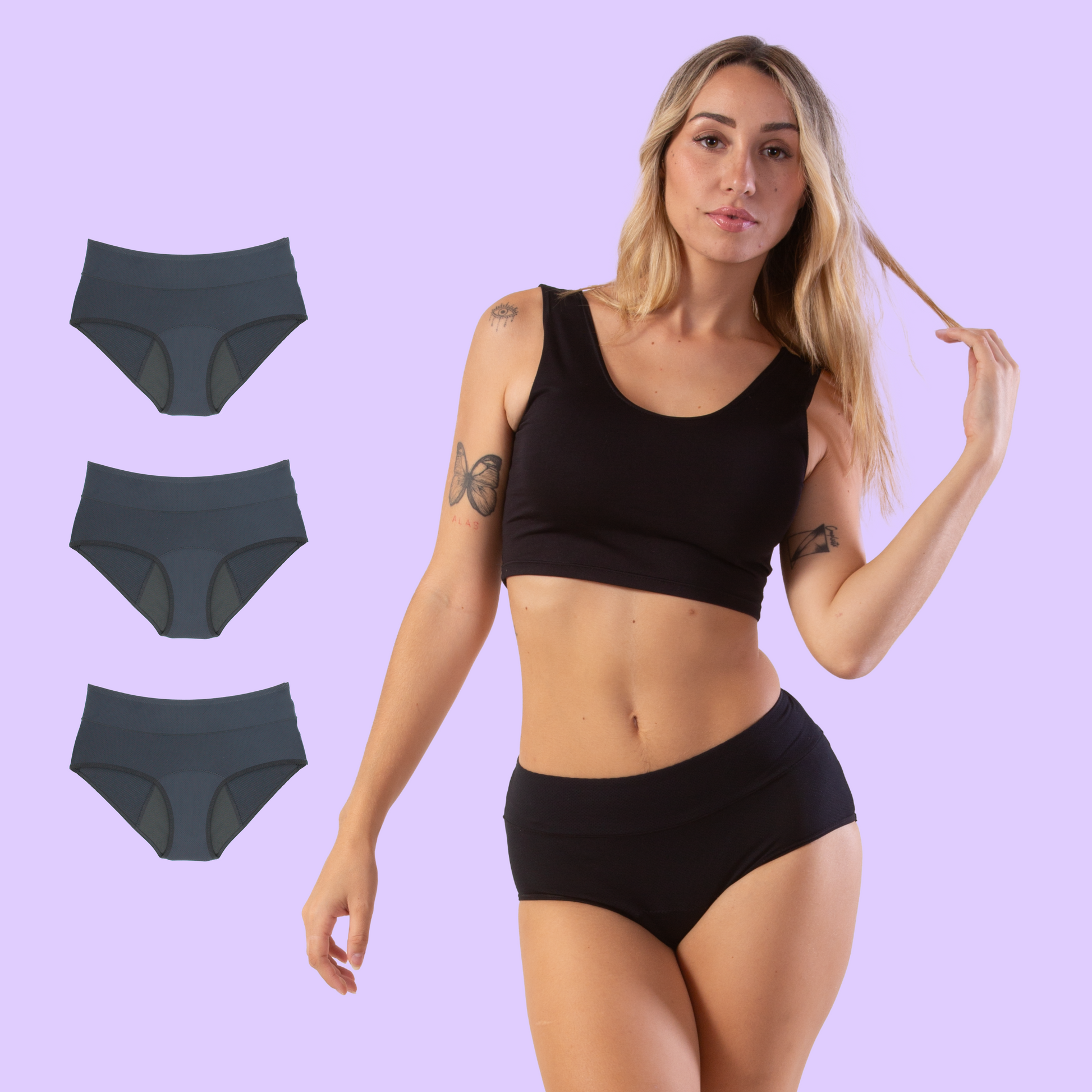 transpirable panties pack 3